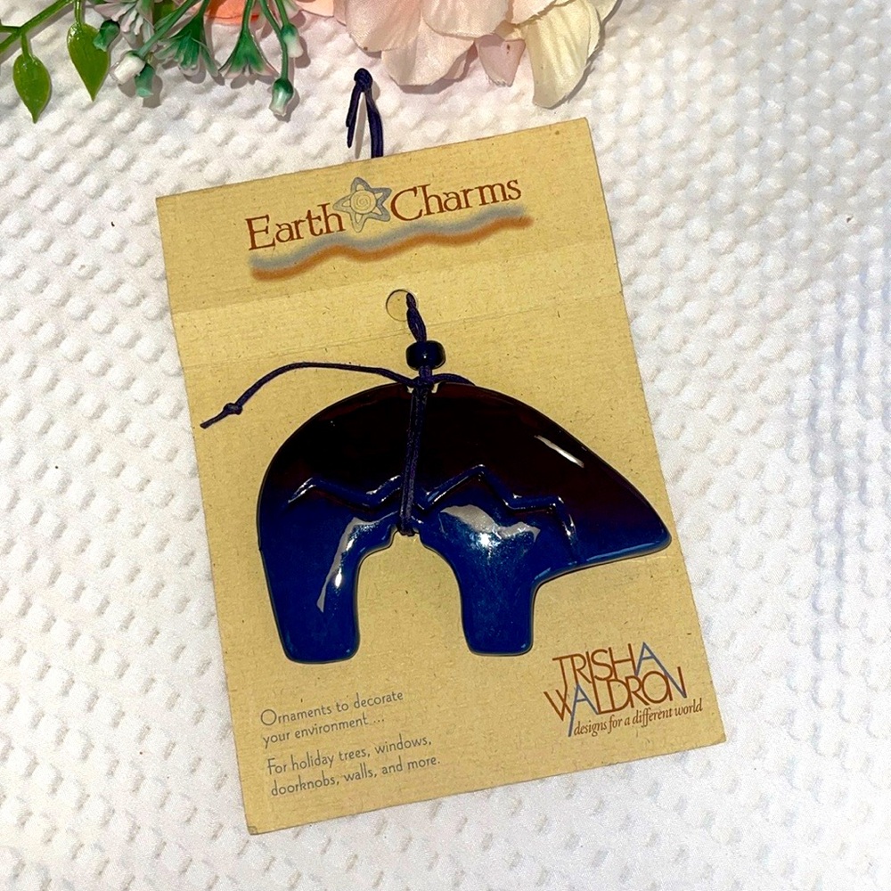 Trisha Waldron Earth Charms  ZUNI BEAR UNIQUE Christmas Tree Ornament NWT